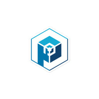 Sticker: Blue/White Logo