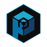 Sticker: Blue/Black Logo