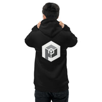 Unisex Eco Hoodie - Pullover <br>[Grey Hexapod & Grey/White Logo]