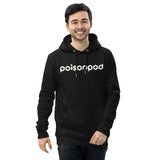 Unisex Eco Hoodie - Pullover <br>[White Hexapod & White Logo]