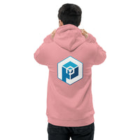 Unisex Eco Hoodie - Pullover <br>[Blue Hexapod & Blue/White Logo]