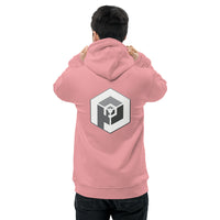 Unisex Eco Hoodie - Pullover <br>[Grey Hexapod & Grey/White Logo]