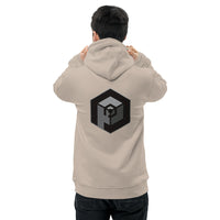 Unisex Eco Hoodie - Pullover <br>[Grey Hexapod & Grey/Black Logo]