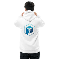 Unisex Eco Hoodie - Pullover <br>[Blue Hexapod & Blue/White Logo]