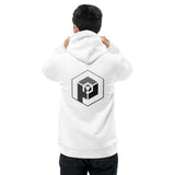 Unisex Eco Hoodie - Pullover <br>[Black Hexapod & Black Logo]