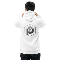 Unisex Eco Hoodie - Pullover <br>[Grey Hexapod & Grey/White Logo]