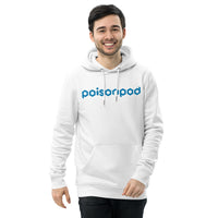 Unisex Eco Hoodie - Pullover <br>[Blue Hexapod & Blue/White Logo]